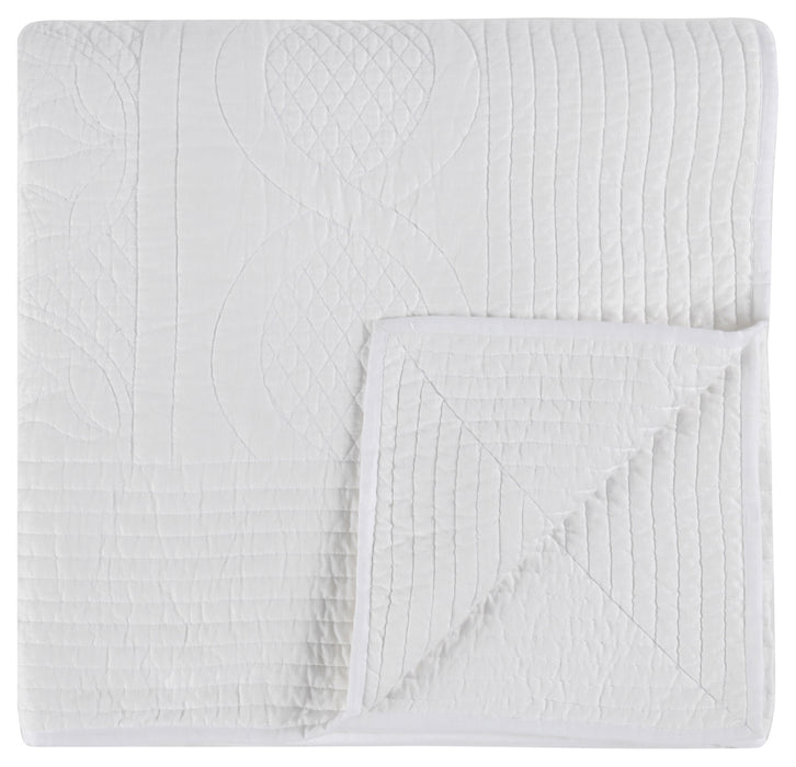 Classic Home Furniture - Anessa White King Quilt - V230074 - GreatFurnitureDeal