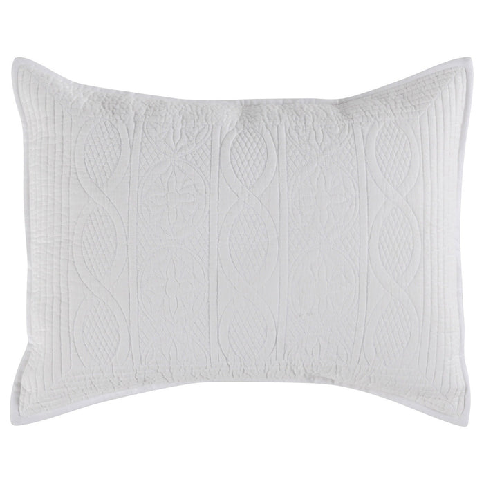 Villa By Classic Home - Anessa White Standard Sham -Set of 2- V230077 - GreatFurnitureDeal