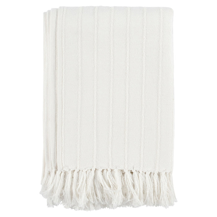 Classic Home - TC Hunter White Throw 50x70 - V240052 - GreatFurnitureDeal
