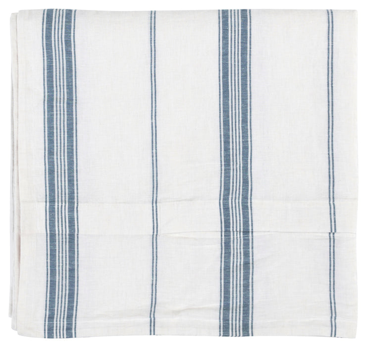 Classic Home Furniture - Jayson Blue Stripe Linen Cashmere King Duvet - V240075 - GreatFurnitureDeal