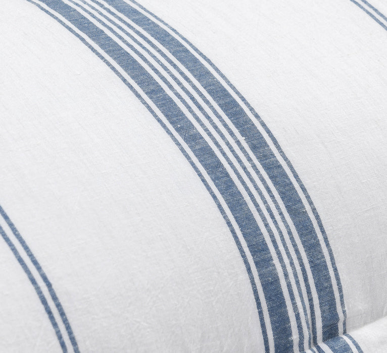 Villa By Classic Home - Jayson Blue Stripe Linen Cashmere King Sham -Set of 2- V240078 - GreatFurnitureDeal