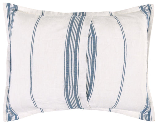Villa By Classic Home - Jayson Blue Stripe Linen Cashmere Standard Sham - Set of 2 - V240079 - GreatFurnitureDeal