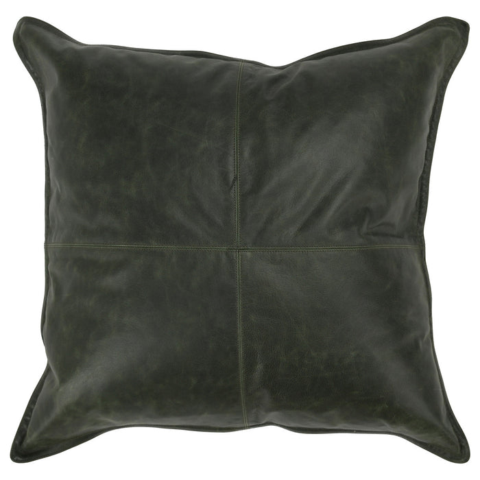 Classic Home - SLD Leather Acre Forest Green 22x22 -Set of 2- V240097 - GreatFurnitureDeal