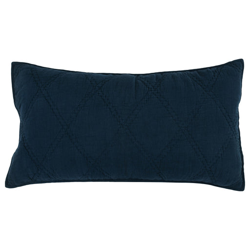 Classic Home Furniture - Caleb Hand Stitched Midnight Blue King Sham -Set of 2- V240106 - GreatFurnitureDeal