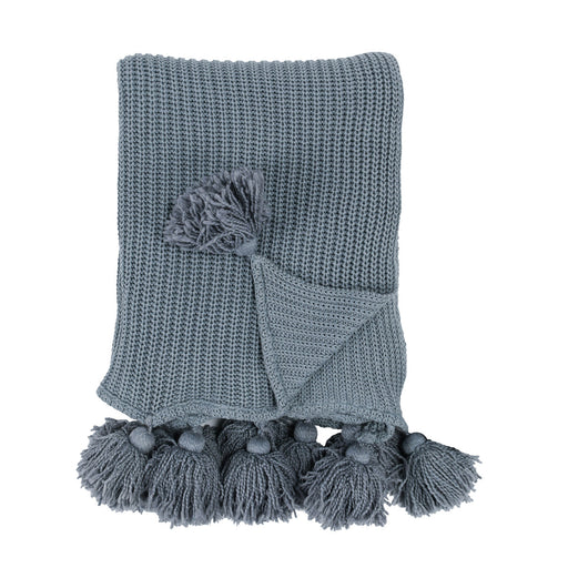 Classic Home - TC Veda Sea Fog Blue Throw 50x70 - V250033 - GreatFurnitureDeal