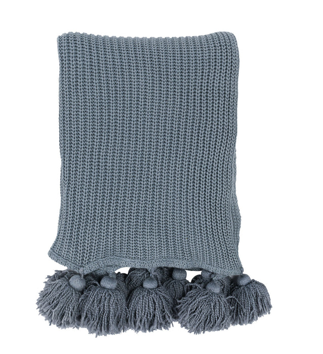 Classic Home - TC Veda Sea Fog Blue Throw 50x70 - V250033 - GreatFurnitureDeal