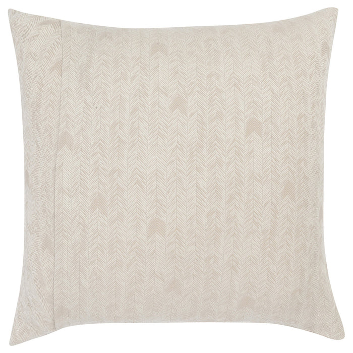 Villa By Classic Home - French Herringbone Natural Euro Sham - Set of 2 - V250048 - GreatFurnitureDeal