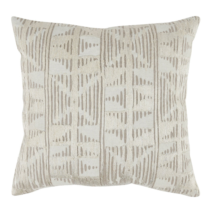 Villa By Classic Home - Contempo Roth Natural/Ivory 20x20 Pillow (Set of 2) - V250109 - GreatFurnitureDeal