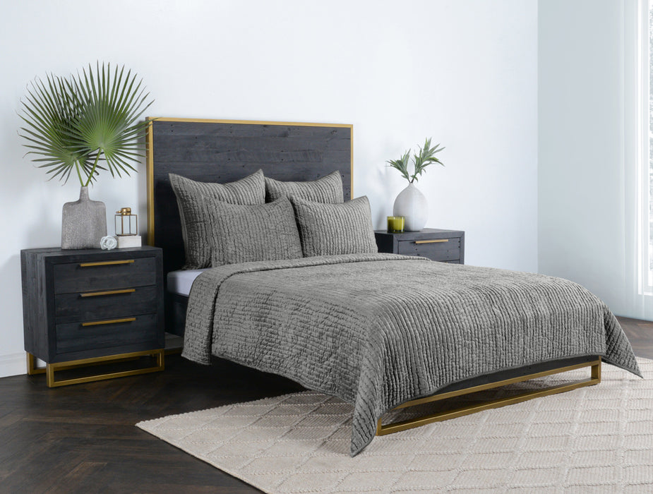 Classic Home Furniture - Bari Velvet Sage Queen Quilt - V250135 - GreatFurnitureDeal