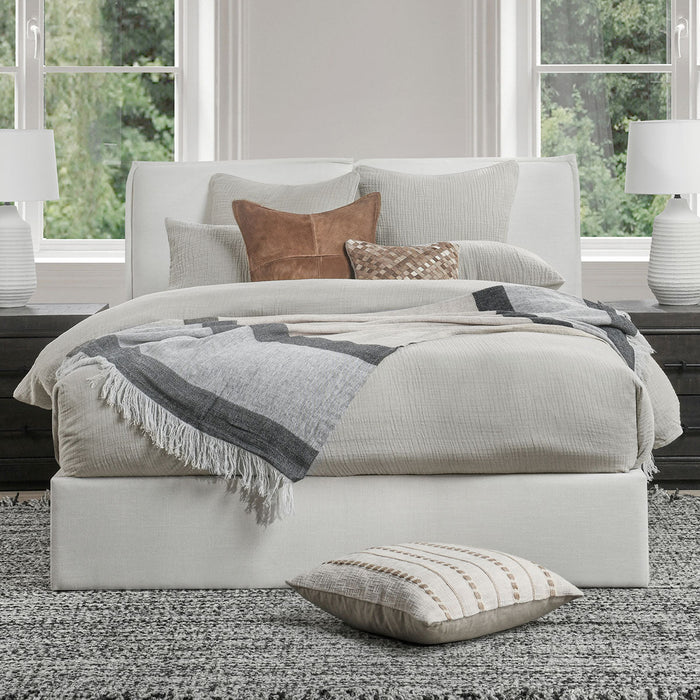 Villa By Classic Home - Cardiff Gray Queen Duvet - V250178 - GreatFurnitureDeal
