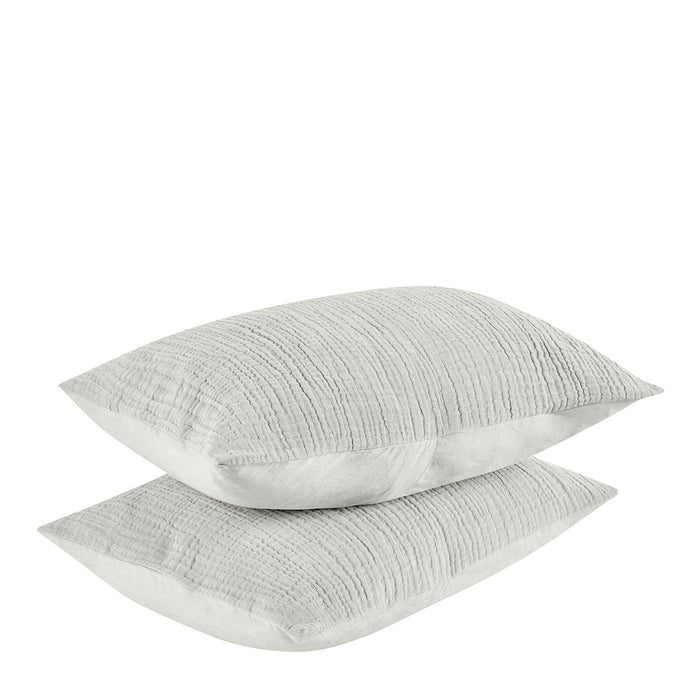 Villa By Classic Home - Cardiff Gray Standard Sham - Set of 2 - V250181 - GreatFurnitureDeal