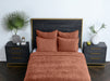 Classic Home Furniture - Bari Velvet Terra Cotta King Quilt - V260007 - GreatFurnitureDeal
