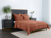 Villa By Classic Home - Bari Velvet Terra Cotta King Quilt - V260007 - GreatFurnitureDeal