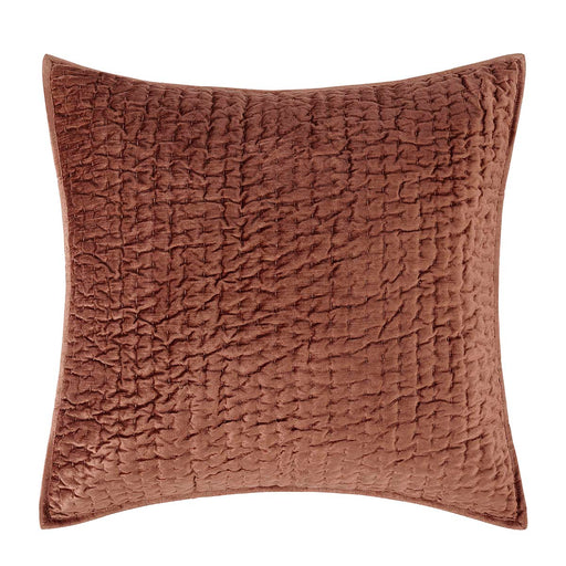 Villa By Classic Home - Bari Velvet Terra Cotta Euro Sham -Set of 2- V260009 - GreatFurnitureDeal