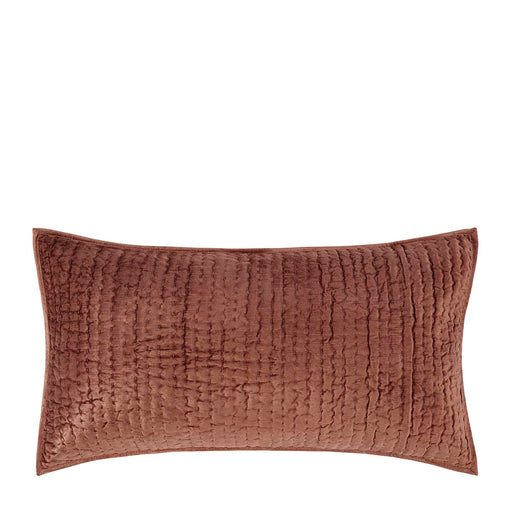Villa By Classic Home - Bari Velvet Terra Cotta King Sham -Set of 2- V260010 - GreatFurnitureDeal