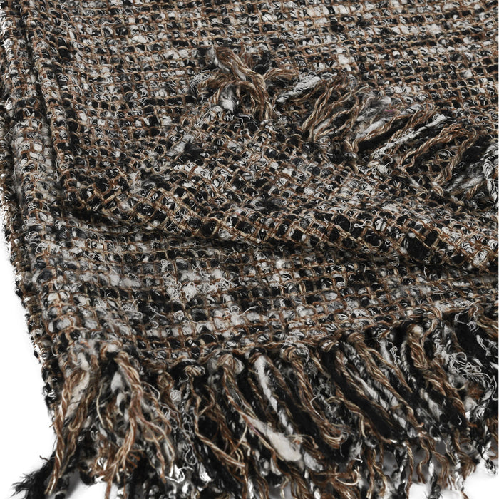 Classic Home - TC Porter Black/Ivory Throw 50x70 - V260041 - GreatFurnitureDeal