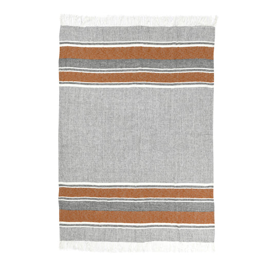 Villa By Classic Home - TC Lima Gray/Rust Throw  50x70 - V270000 - GreatFurnitureDeal