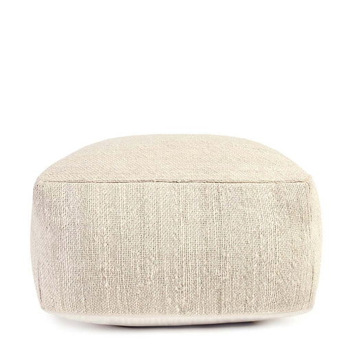 Classic Home - Halter Ivory Pouf 24x24x12 - V270040 - GreatFurnitureDeal