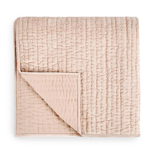 Villa By Classic Home - Bari Velvet Nude King Quilt - V270058 - GreatFurnitureDeal