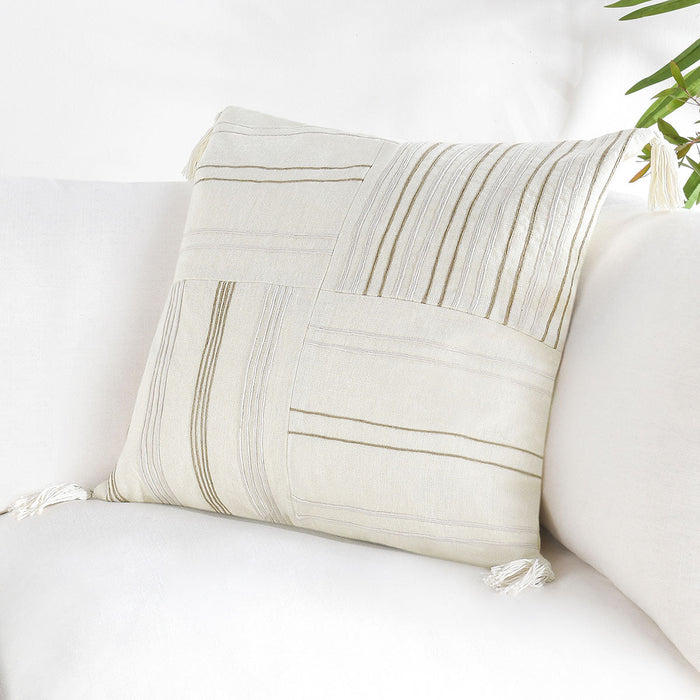 Villa By Classic Home - ST Apana Pillows Ivory/Natural (Set of 2) - V280006 - GreatFurnitureDeal