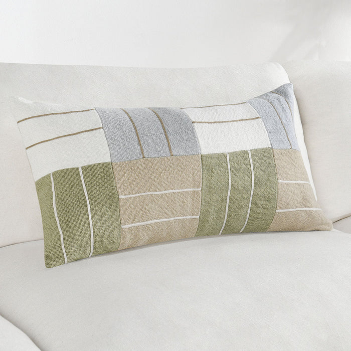 Villa By Classic Home - ST Niya Pillows Wheat Green Multi (Set of 2) - V280015 - GreatFurnitureDeal