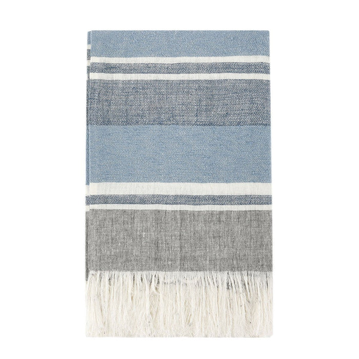 Villa By Classic Home - Tc Lima Capri Blue/Dark Gray Throw 50X70 - V280024 - GreatFurnitureDeal