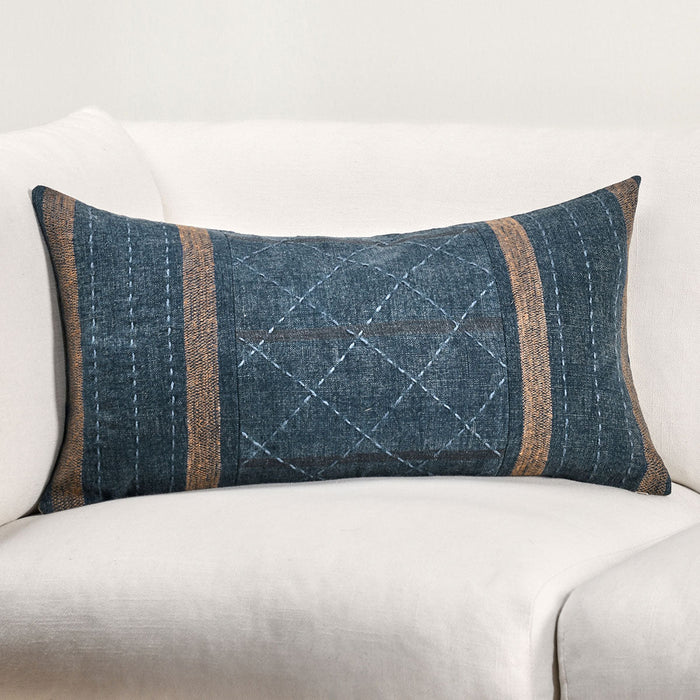 Villa By Classic Home - TL Origin Pillows Denim Blue 14X26 (Set of 2) - V280056 - GreatFurnitureDeal