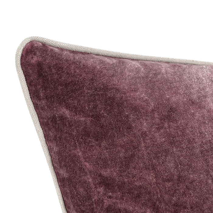 Classic Home Furniture - SLD Heirloom Velvet Multiple Sizes Pillows 22X22 in Sangria Red (Set of 2) - V280067