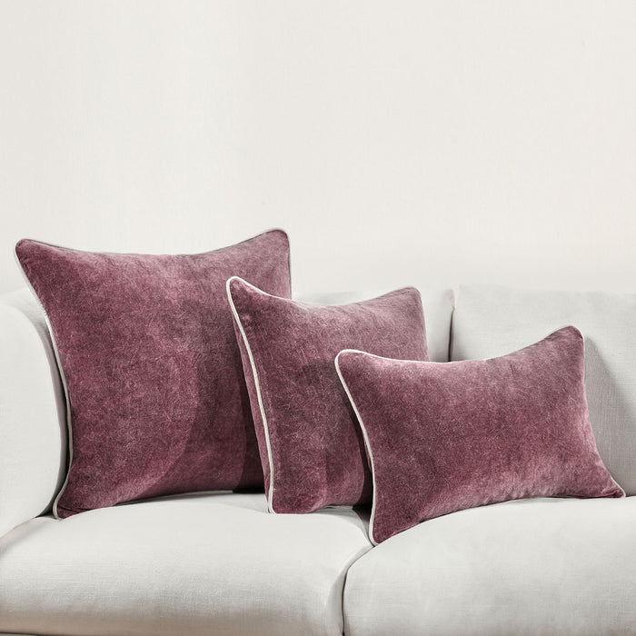 Classic Home Furniture - SLD Heirloom Velvet Multiple Sizes Pillows 22X22 in Sangria Red (Set of 2) - V280067 - GreatFurnitureDeal