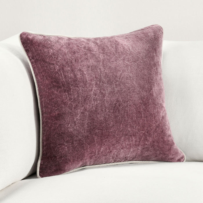 Classic Home Furniture - SLD Heirloom Velvet Multiple Sizes Pillows 18X18 in Sangria Red (Set of 2) - V280068 - GreatFurnitureDeal
