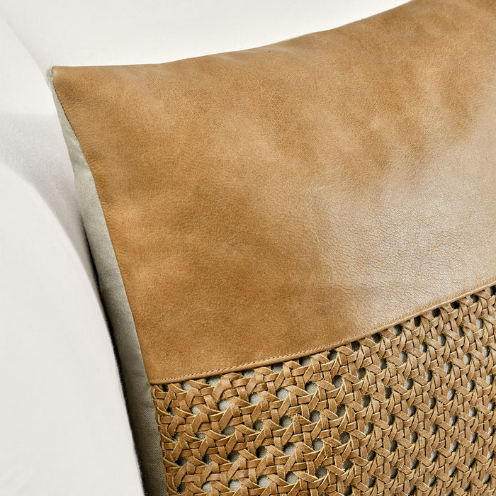 Classic Home Furniture - TL Toscano Pillows Leather Chestnut Brown Multiple Sizes (Set of 2) - V280083