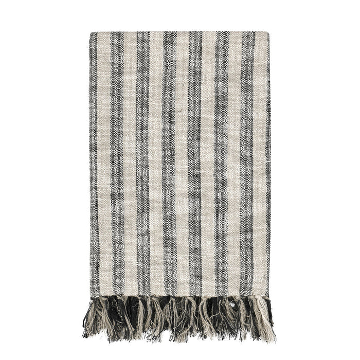 Classic Home - Tc Linna Natural/Black Throw 50X70 - V280086 - GreatFurnitureDeal