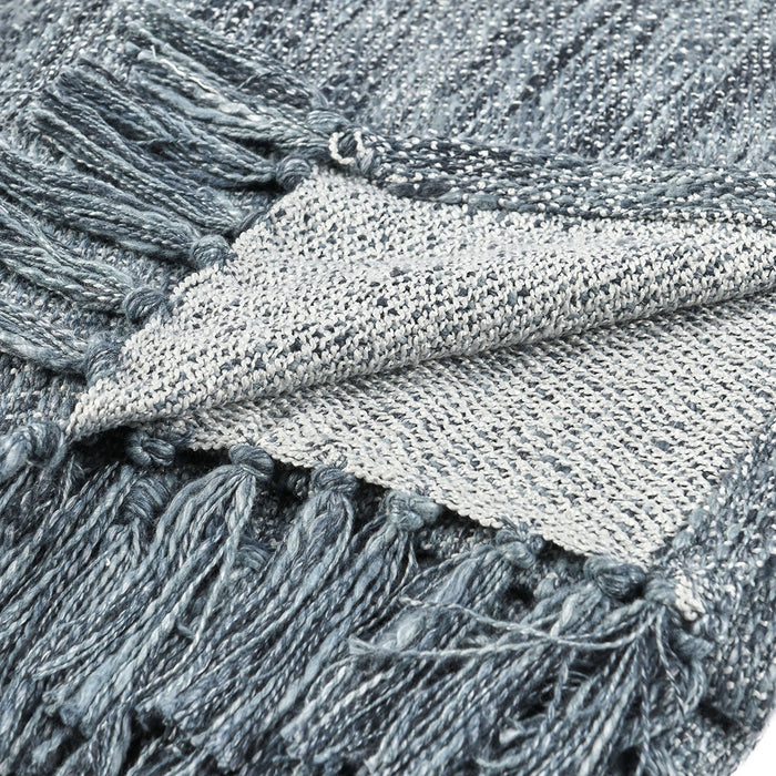 Classic Home - Tc Sharma Denim Blue Throw 50X70 - V280087 - GreatFurnitureDeal