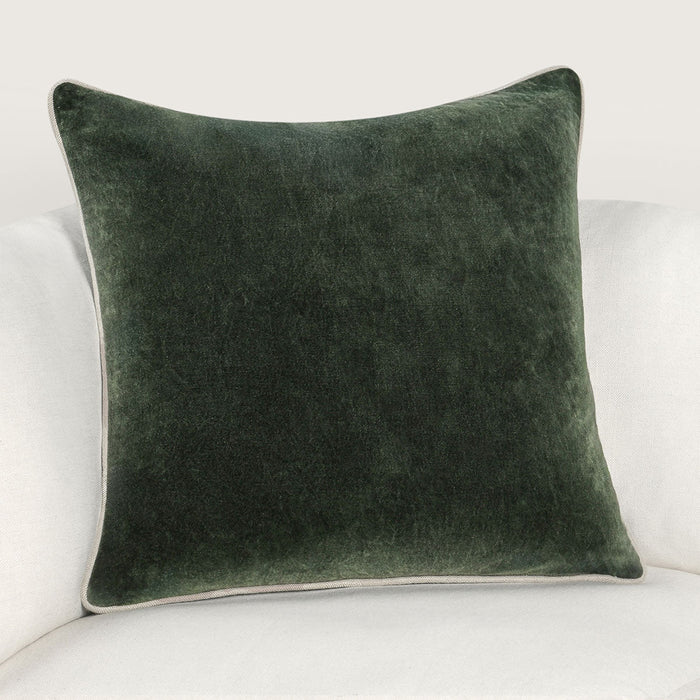 Villa By Classic Home - Sld Heirloom Velvet Forest Green 22X22 Pillow - Set of 2 - V290176 - GreatFurnitureDeal