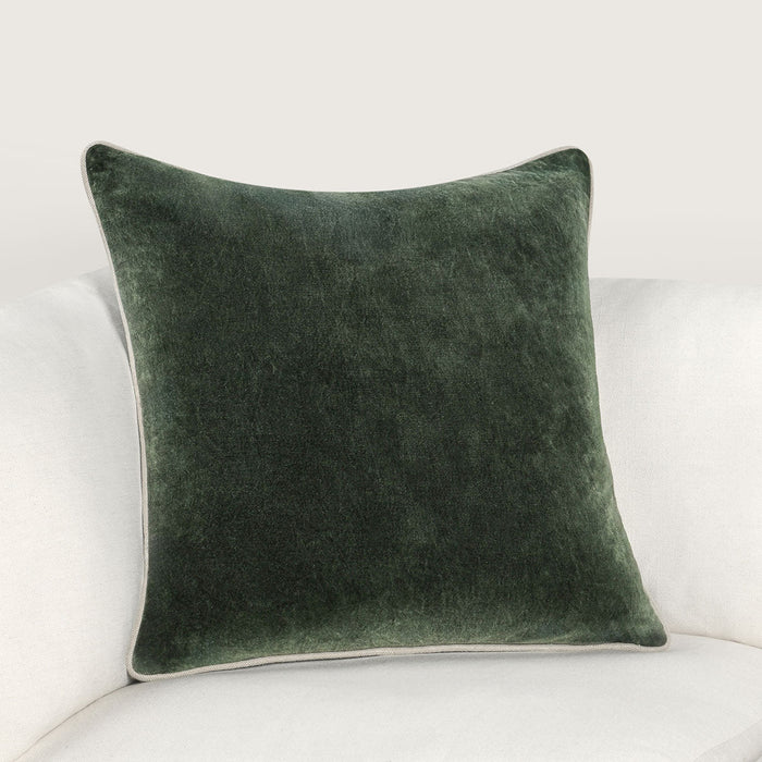 Villa By Classic Home - Sld Heirloom Velvet Forest Green 18X18 Pillow - Set of 2 - V290177 - GreatFurnitureDeal