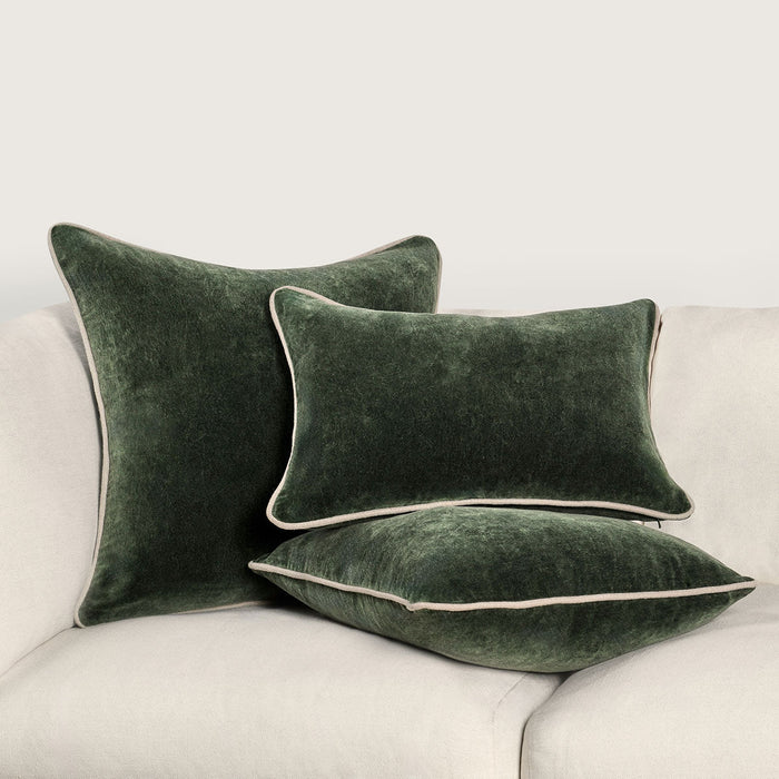 Villa By Classic Home - Sld Heirloom Velvet Forest Green 18X18 Pillow - Set of 2 - V290177 - GreatFurnitureDeal