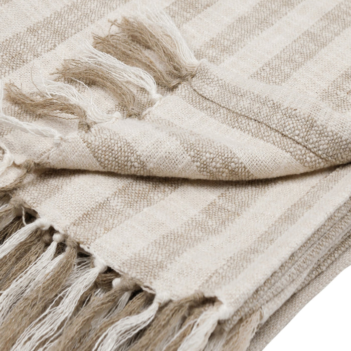 Classic Home Furniture - TC Linna Ivory/Natural Throw 50x70 - V300027 - GreatFurnitureDeal