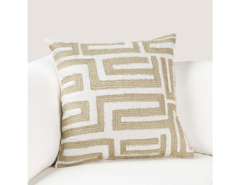 Villa By Classic Home -  VC Mateo Metallic Gold/Ivory 22X22 Pillows (Set of 2) - V300038 - GreatFurnitureDeal