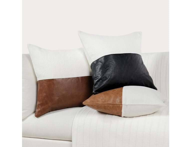 Classic Home Furniture -  VC Canyon 20x20 Pillows in Ivory/Kona Brown (Set of 2) - V300044 - GreatFurnitureDeal