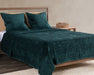 Villa By Classic Home - Bari Velvet Emerald King Quilt - V310000 - GreatFurnitureDeal