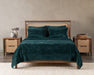 Villa By Classic Home - Bari Velvet Emerald King Quilt - V310000 - GreatFurnitureDeal