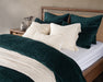 Villa By Classic Home - Bari Velvet Emerald King Quilt - V310000 - GreatFurnitureDeal