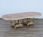 European Furniture - Valentina Luxury Dining Table in Beige and Gold - 51959-T - GreatFurnitureDeal