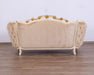 European Furniture - Valentine II Luxury Loveseat in Beige With Dark Gold Leafs - 45012-L - GreatFurnitureDeal