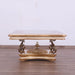 European Furniture - Valentine Luxury Coffee Table in Beige - Dark Gold Leafs - 45010-CT - GreatFurnitureDeal