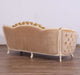 European Furniture - Valentine Luxury Sofa in Beige - Dark Gold Leafs - 45010-S - GreatFurnitureDeal