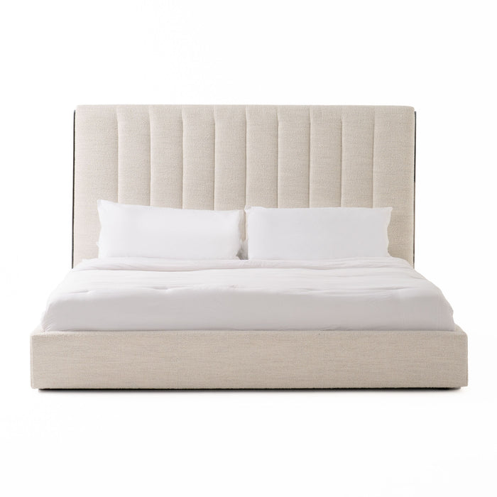 VIG Furniture - Modrest Valhalla - Contemporary White Fabric Queen Bed - VGKK-KFB1008-WHT-BED-C - GreatFurnitureDeal