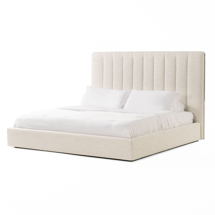 VIG Furniture - Modrest Valhalla - Contemporary White Fabric Queen Bed - VGKK-KFB1008-WHT-BED-C - GreatFurnitureDeal