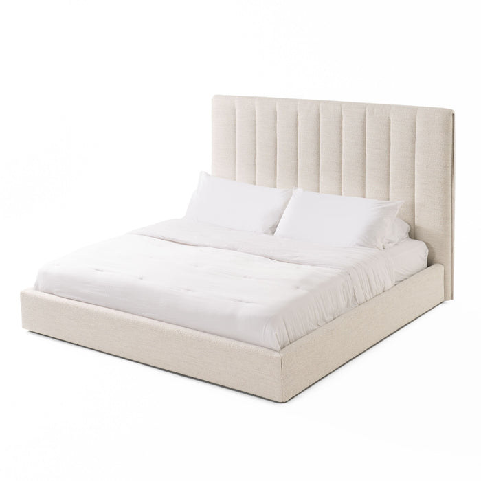 VIG Furniture - Modrest Valhalla - Contemporary White Fabric Queen Bed - VGKK-KFB1008-WHT-BED-C - GreatFurnitureDeal