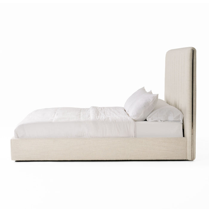 VIG Furniture - Modrest Valhalla - Contemporary White Fabric Queen Bed - VGKK-KFB1008-WHT-BED-C - GreatFurnitureDeal